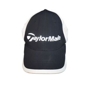 Taylormade Hat Black White Golf Sports Outdoors